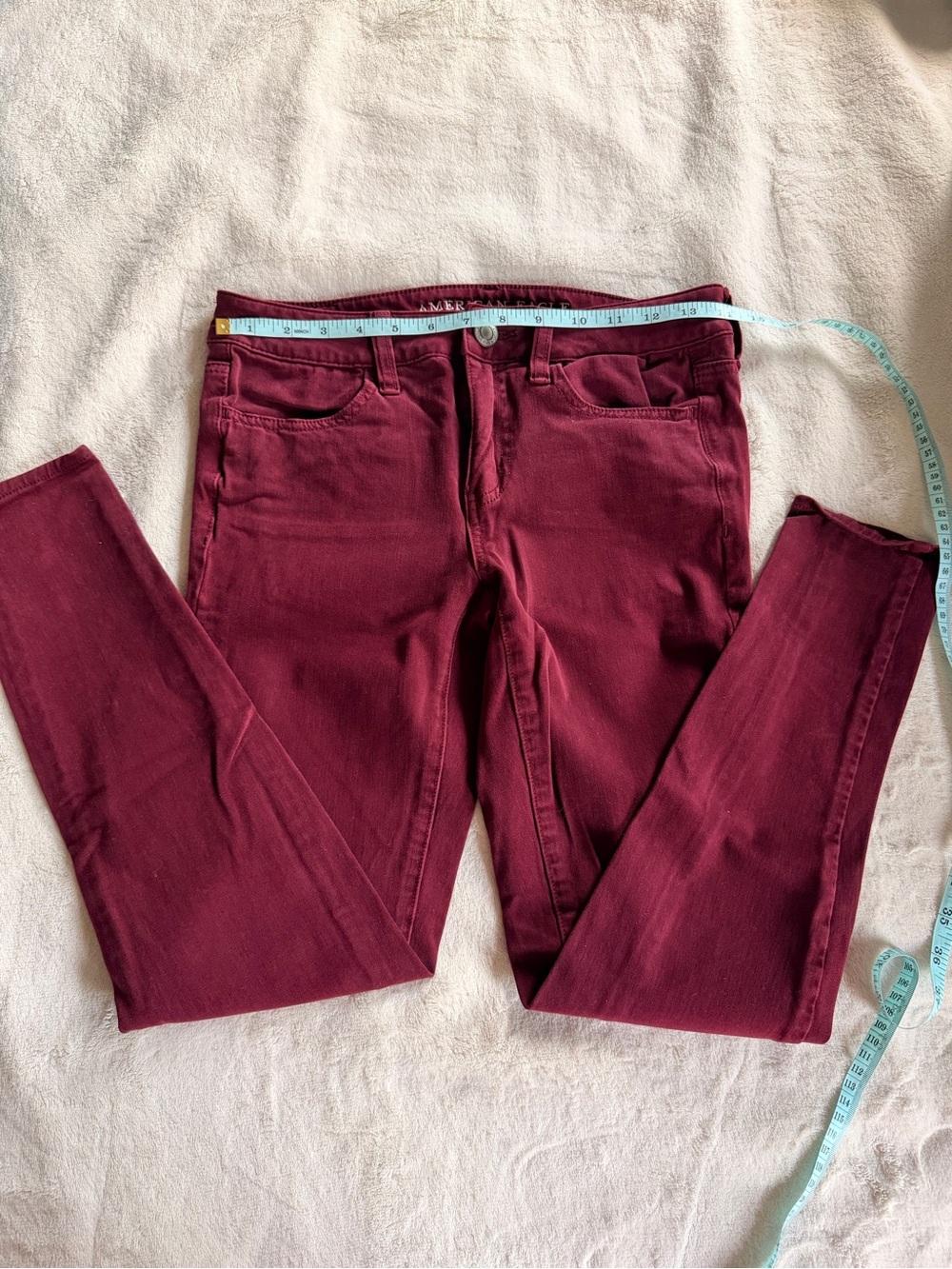 American Eagle Outfitters Deep Wine Stretch Jeans